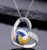 New heart-shaped volleyball diamond studded men’s necklace