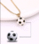 1pc Boys’ 3D Soccer Ball Shaped Zinc Alloy Pendant Necklace