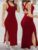 Women’s Sexy Backless Bodycon Dress with Cross Straps & Side Slit