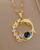Starry Sky Planet Dolphin Pendant Necklace features cubic zirconia stones