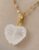 1pc Full Rhinestone Heart Shaped Stainless Steel Necklace For Women