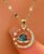 Celestial-themed galaxy planet and moon pendant necklace