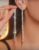 Elegant Long Rhinestone Chain Earrings