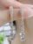 Simple & Fashionable Water Drop & Rhinestone Inlaid Long Tassel Earrings
