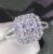 Exquisite Square Shiny White Cubic 3A Zirconia Women’s Ring