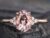 Oval Cut Morganite Engagement Ring Rose Gold Solitaire Cluster Diamond